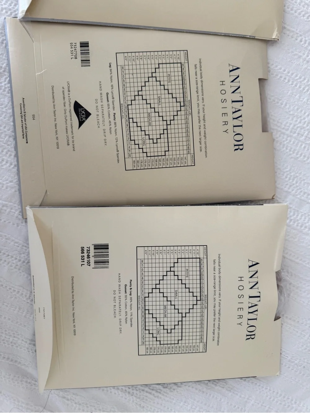 Ann Taylor Sheer Hosiery in Neutral Beige&Black  x3